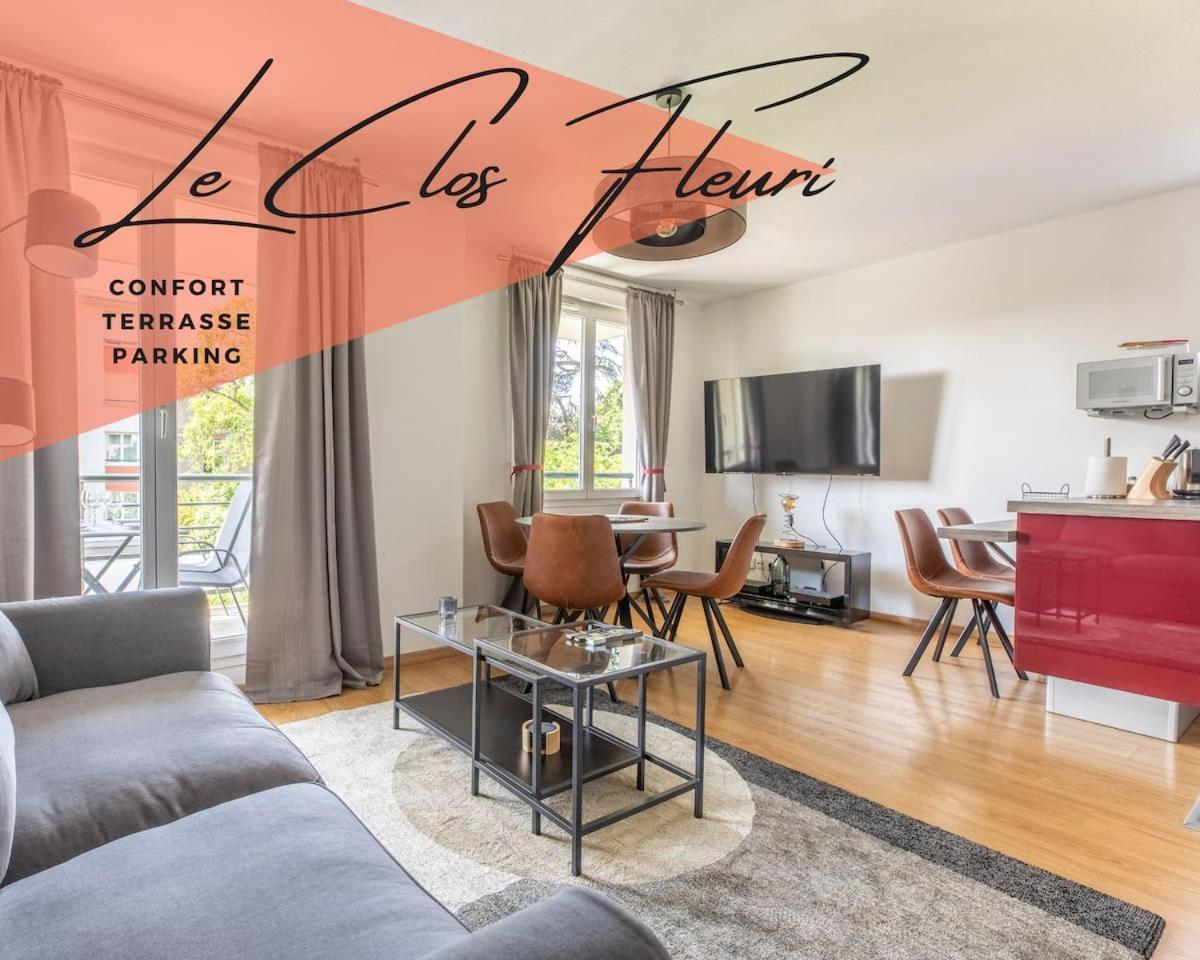 Le Clos Fleuri F3 Terrasse & Garage Clermont-Ferrand Exteriör bild